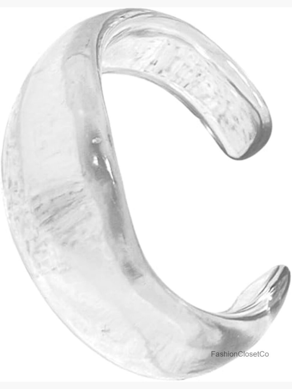 Chunky Acrylic Resin Bangle Cuff Bracelet - Geometric Tortoiseshell